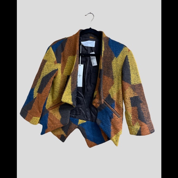 Patchwork Multi-colour Cropped Jacket - Picture 1 of 9